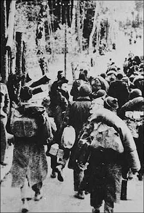 The "death march" of POWs from Stalag Luft IV in 1945